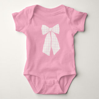 Niedliche Pastell Ribbon Bow Pink Baby Strampler