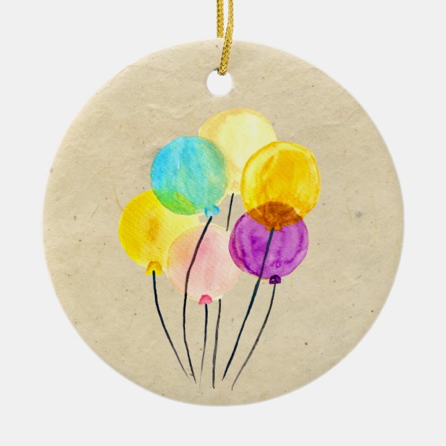 Niedliche Pastellballons Keramik Ornament (Vorne)