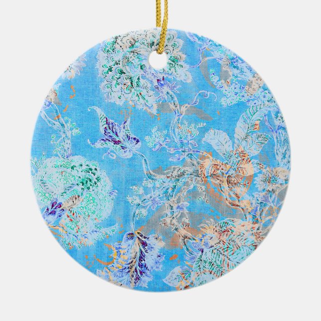 Niedliche Pastellblüte Keramik Ornament (Vorne)