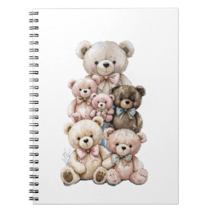 Niedliche Pastelle aus Teddy Bears Notizblock