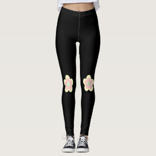 Niedliche Pastellfarben-Blume Leggings