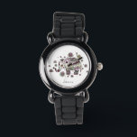 Niedliche Pastellfarben Blumengestelle Armbanduhr<br><div class="desc">Niedliche Pastellfarben,  floraler Elefant mit einer Blume. Wenn Sie Hilfe bei der Anpassung eines meiner Designs benötigen,  kontaktieren Sie ArtOnWear Designer. Kostenlose Textformatierung mit Live-Hilfe auf Anfrage.</div>