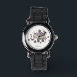 Niedliche Pastellfarben Blumengestelle Armbanduhr<br><div class="desc">Niedliche Pastellfarben,  floraler Elefant mit einer Blume. Wenn Sie Hilfe bei der Anpassung eines meiner Designs benötigen,  kontaktieren Sie ArtOnWear Designer. Kostenlose Textformatierung mit Live-Hilfe auf Anfrage.</div>