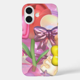 Niedliche Pastellfarben Bubbly Stickers iPhone 16 Hülle