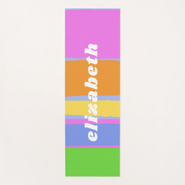 Niedliche Pastellfarben Lebhafter Design-Individue Yogamatte (Vorderseite)