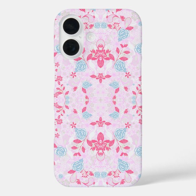 Niedliche pastellfarbene Blumenmuster Case-Mate iPhone Hülle (Rückseite)