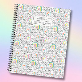Niedliche pastellfarbene Regenbogen mit kleinen No Notizbuch