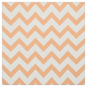 Niedliche Pastellorange-Zickzack Muster Stoff
