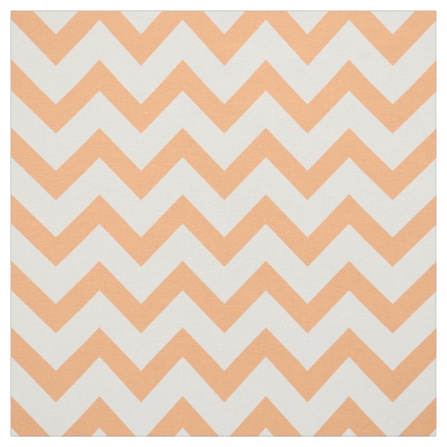 Niedliche Pastellorange-Zickzack Muster Stoff (Muster)