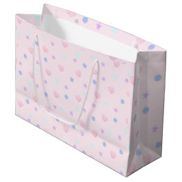 Niedliche Pastellrosa Muscheln Seesterne und Perle Große Geschenktüte