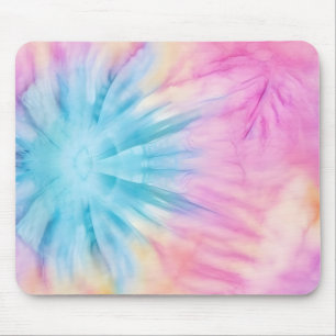 Niedliche Pastellrosa und blaue Gefärbte Krawatte Mousepad
