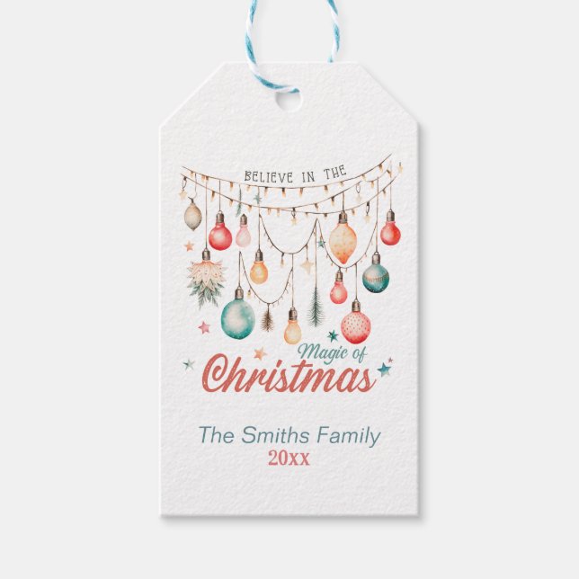 Niedliche Pastelmagie Geschenkanhänger (Vorderseite)