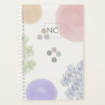 Niedliche Pastete Abstrakt Pinselstriche Monogramm Planer<br><div class="desc">Niedliche Pastel Abstrakt Brush Schlagt Monogram Planner.</div>