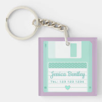 Niedliche Pastete Aquamarin Retro-Diskette, benutz