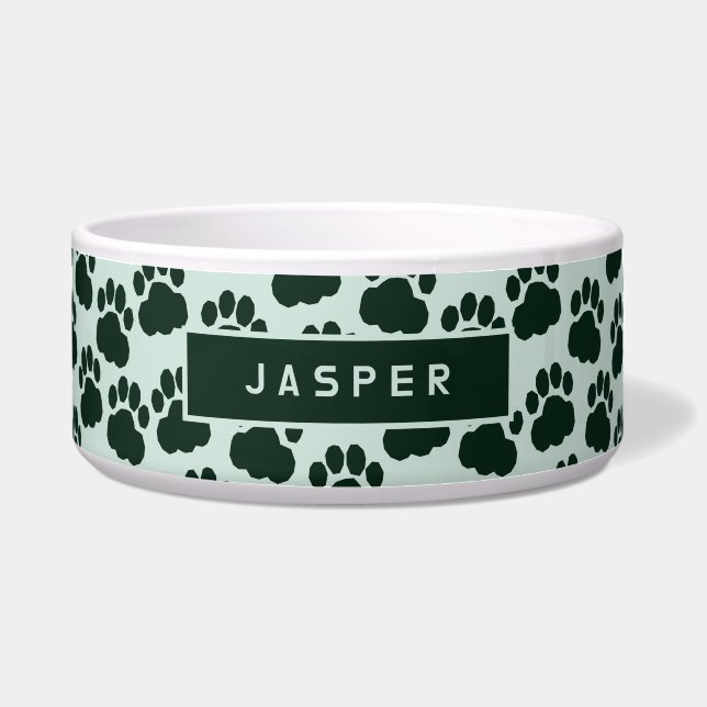 Niedliche Paw-Drucke - individuell anpassbare Begl Napf (Vorderseite)