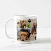 Niedliche Paw druckt sechs Pet-Fotos