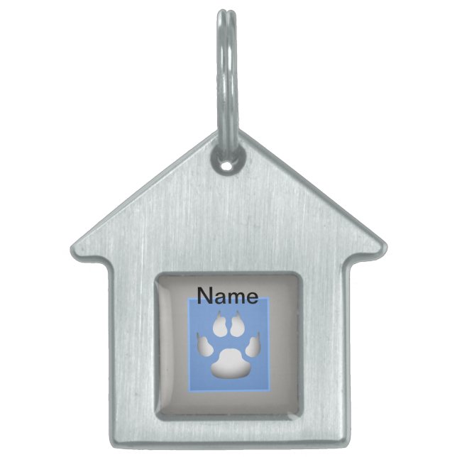 Niedliche Paw Paw Prints Dog House Tiermarke (Vorderseite)
