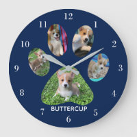 Niedliche Paw Print 5 Foto Dog Blau