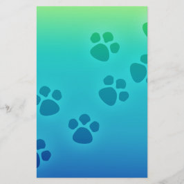 Niedliche Paw Print Animal Tracks Briefpapier
