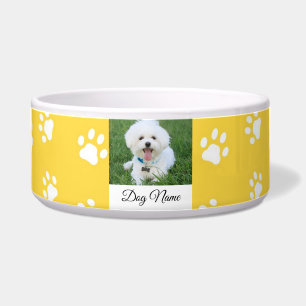 Niedliche Paw Print Dog Name Bowl Napf