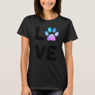 Niedliche Paw Print Hund-Liebe für Hunde Mamas und T-Shirt