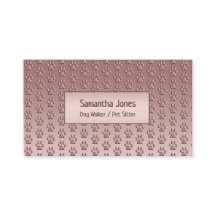 Niedliche Paw Print Pet Sitter Dog Walker Rose Gol