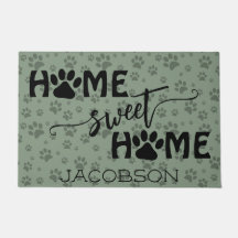 Niedliche Paw Prints & Name Zuhause Sweet Zuhause 