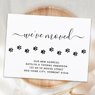 Niedliche Paw-Prints Personalisiert haben wir uns Ankündigungspostkarte