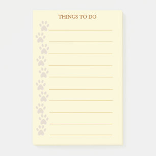 Niedliche Paws Personalisierte Dinge zu tun Post-it Klebezettel