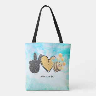 Niedliche Peace Liebe Bienen überall