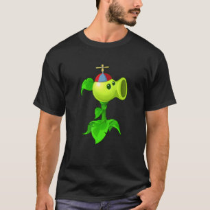 Niedliche Peashooter Nostalgie Pflanze und Zombies T-Shirt