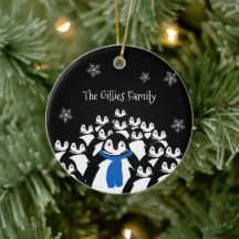 Niedliche Penguin-Familie Personalisiert