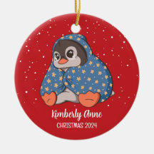 Niedliche Penguin Gemütliche Weihnachtsschneezeit