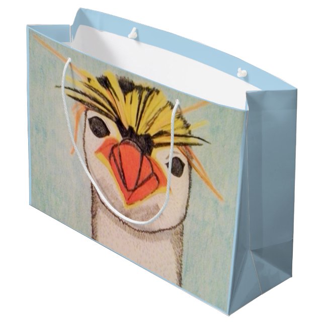 Niedliche Penguin-Geschenk-Tasche Große Geschenktüte (Rückseite Schrägansicht)