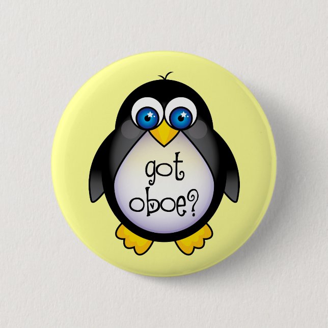 Niedliche Penguin-Musik got Oboe Button (Vorderseite)