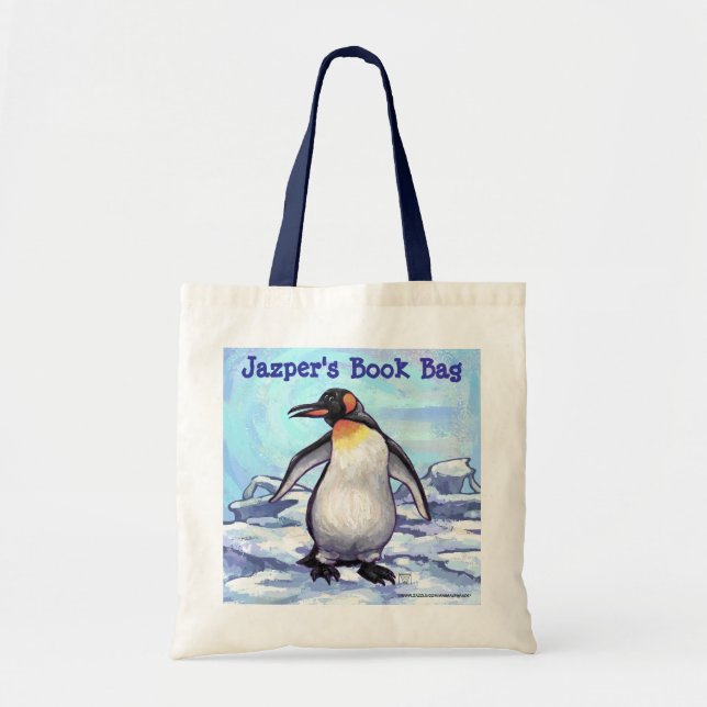 Niedliche Penguin Personalisierte Buchtasche Tragetasche (Vorne)