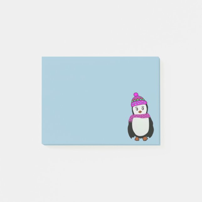 Niedliche Penguin Posten-it® Anmerkungen Post-it Klebezettel (Vorderseite)