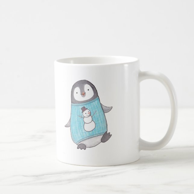 Niedliche Penguin-Tasse personalisierte niedliche Tasse (Rechts)
