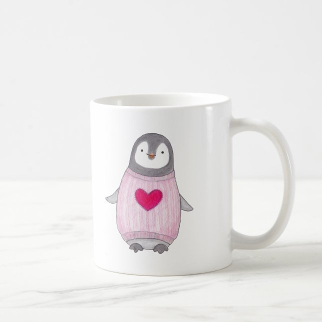 Niedliche Penguin-Tassepersonalisierte Tasse (Rechts)
