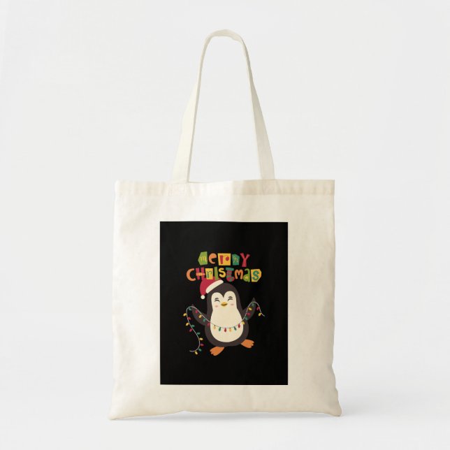Niedliche Penguin Weihnachten Tasche (Vorne)