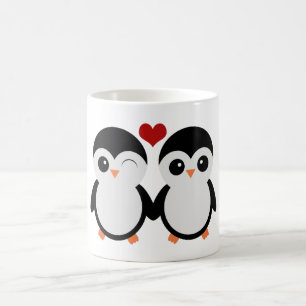 Niedliche Penguinpaar-Tasse Kaffeetasse