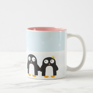 Niedliche Penguins-Tasse Zweifarbige Tasse