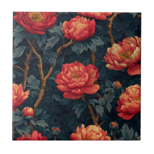 Niedliche Peonies Keramik Fliesen für Küchenmauer