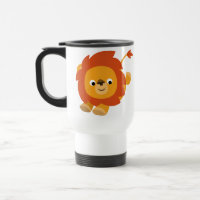 Niedliche Perky Cartoon Lion Tasse