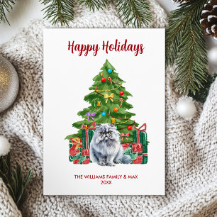 Niedliche persische Cat Holiday Card Feiertagskarte
