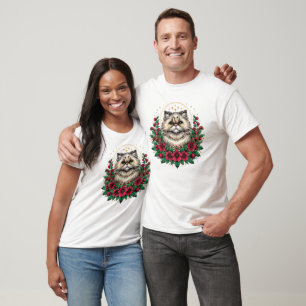 Niedliche persische Katze, florale persische Kitty T-Shirt
