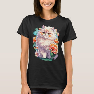 Niedliche persische Katze mit Sonnenbrille & farbe T-Shirt