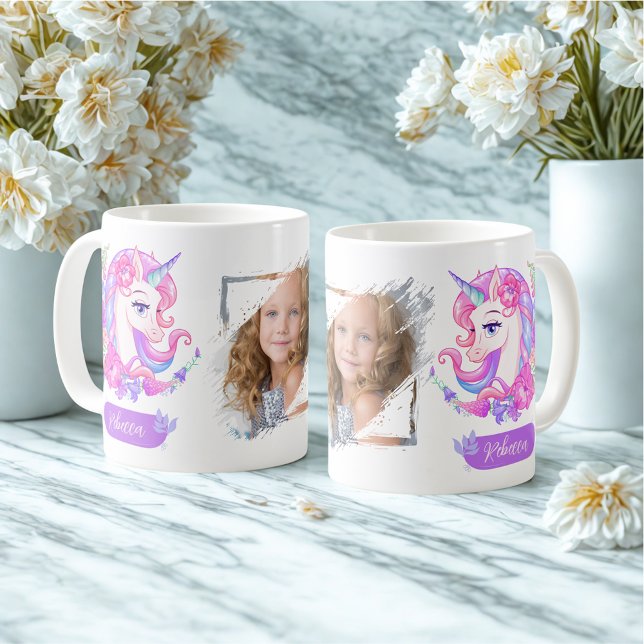 Niedliche personalisieren Geschenkidee Unicorn Fot Kaffeetasse (Von Creator hochgeladen)