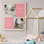 Niedliche Personalisierte BESTE FREUNDIN Zwei Foto Poster<br><div class="desc">Niedliche Personalisierte BESTE FREUNDIN Zwei Foto Pink Bestes Friend Poster</div>