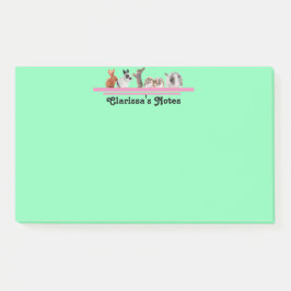 Niedliche Personalisierte Bunny Stationery Sticky  Post-it Klebezettel